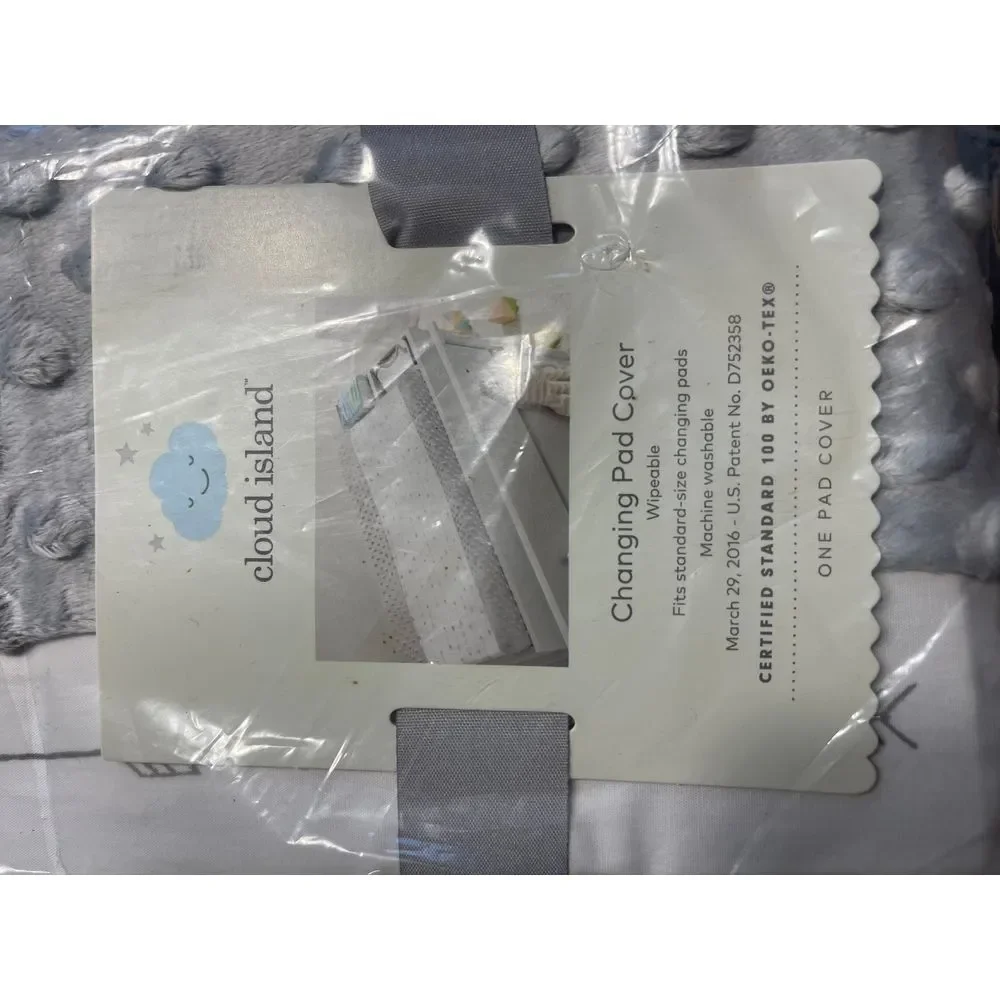 Cloud‎ Island Gray Minky Dot Changing Pad Cover - Super Soft Nursery Essential
